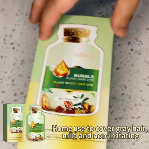 【BUY 1 TAKE 1】Eelhoe Bubble Plant Hair Dye Plant Extract Hair Dye Cream Natural And Organic Ingredients Mildand Non-Irritating Dark Brown With A Hint Of Black （30mlx10pcs/Box）