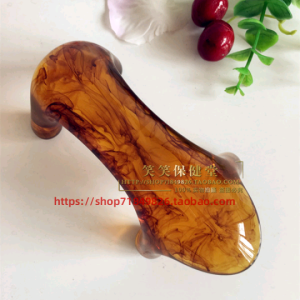 Large Size Amber Resin Massage Dog Back Scraper Acupoint Massager Health Care Tool for Pets Dog Back Scratching Brush