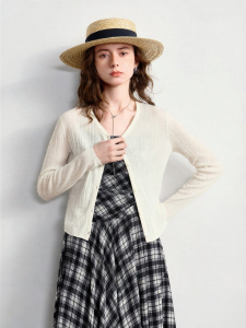 Toyouth | Lightweight Linen V-neck Blouse Cardigan