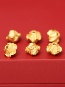 ลูกปัดตัวกั้น DIY ชุบทอง 925 เงินแบบดอกไม้ทำมือ ลูกปัดเชือกทอ อุปกรณ์ตกแต่ง เครื่องประดับแฟชั่น