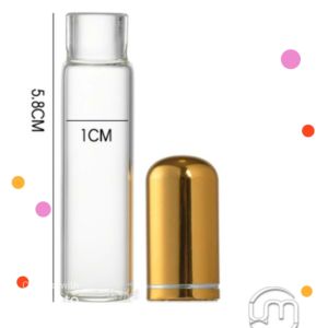 Ống thủy tinh nắp nhôm vàng lót nhựa đựng đông trùng hạ thảo