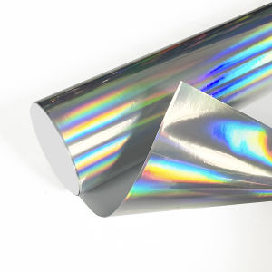 ฟิล์มไวนิลเคลือบโครเมียมเลเซอร์โฮโลแกรมเงาสีเงิน พร้อมช่องระบายอากาศ ติดตั้งง่ายด้วยกาวในตัว สำหรับตกแต่งรถยนต์และมอเตอร์ไซค์ด้วยตัวเอง