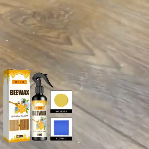 【BUY 1 TAKE 1】OUHOE Polish Polishing Beeswax Spray Beeswax Wood Furniture Wax Wood Pure Natural Bee Pure Organic Furniture Care Cleaning Home Cleaning Bee Wax For Furniture Beewax Wood Polish Wood Furniture Beeswax Waterproof Polish Free Sponge 120ml