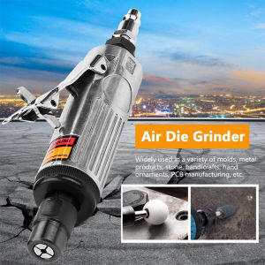 Pneumatic Die Grinder 1/4Inch Air Die Grinder Kit with Double Size Collet Head Safety Lock Aluminum Housing Easy Disassembly and Installation