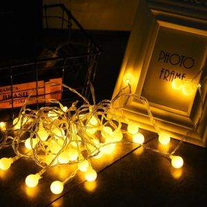 LED String Lights USB/Battery Power Globe Bulbs LED Ball Garland Lights Garden Christmas Camping Tent Canopy Decor
