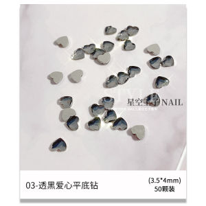 Recommended! Mini Manicure Fingertip Love Diamond Flat Peach Heart Rhinestone Girl Heart DIY Match Nail Rhinestone Ornament 50 Pieces