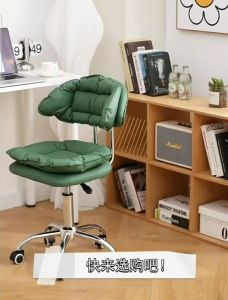 เก้าอี้สำนักงาน เก้าอี้ทำงาน มีล้อปรับหมุนได้ เก้าอี้ขาสแตนเลสดีไซน์สวย เก้าอี้ร้านเสริมสวย ปรับความสูงได้ มีหลายสี