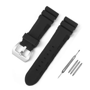 Rubber Watch Band for Panerai SUBMERSIBLE PAM441 359 Pa111 Soft Silicone 22mm 24mm Bracelet Men Watch Strap Watch Accessories