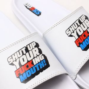 Dorks - Shut Up White - Sandal Selop Pria dan Wanita Original