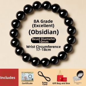 FUJINJIA | Natural Obsidian Crystal Bracelet