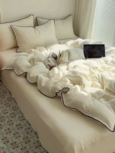 Kiss Dear | High-Quality Double Layer Cotton Bed Sheet Set 4-Piece