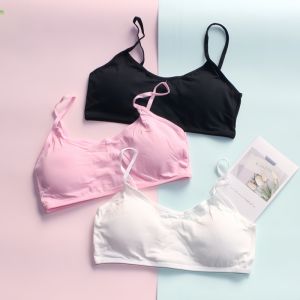 3PCS Student Bra Soft Children Sport Vest Girls Teenager Training Bra Underwear