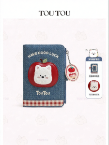 TOUTOU | Cute Passport Wallet Organizer Womens Card Holder Long