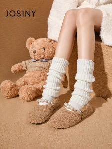 Josiny | Thick Fleece Lined Mary Jane Shoes Warm Flats