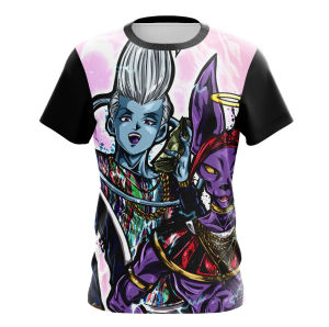 Bandai | Hot Selling Summer Fashion New Product Dragon Ball Angel Bilus 3D Printed T-shirt Hip-hop Street Quick Drying T-shirt Plus Size