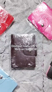Dompet Kulit Tempat Kartu Nama Kredit ATM Card ID Holder 24s Souvenir