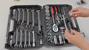 REAIM 82 Pcs Tools Socket Wrench Set for Motorcycle Car Tool Box Set Original Auto Repair Tools Kit