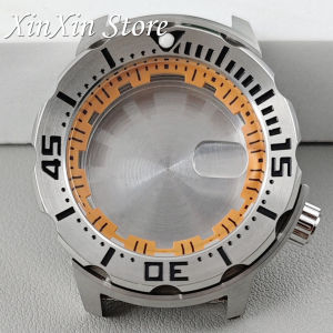 43mm Mens Watch Silver Stainless Steel Monster Watch Case 3.8 Screw Crown For NH34 NH35 NH36 NH38 4R35 Movement For 28.5mm Dial