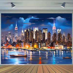 Iconic New York City Night Skyline Artwork Jigsaw Puzzle 500/1000/1200/2000PCS Stress Relief Puzzle Wall Art Decor Gift