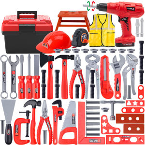 ชุดกล่องของเล่นเด็กการซ่อมแซมแบบจำลองของเด็กชายกล่องซ่อมวิศวกรรม Bor listrik ขันสกรูให้แน่น