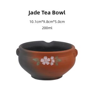 Japanese Cherry Blossom Decorated Ceramic Tea Set for Home Use Gong Dao Cup