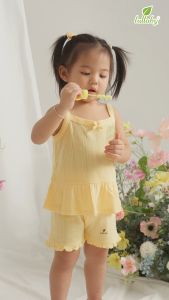 LULLABY - Bộ 2 dây bé gái bamboo cotton - NH301N
