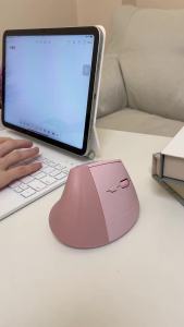 GOOJODOQ Wireless Bluetooth Mouse Silent 2.4GHz Dual Modes 57° Ergonomic Vertical Angle 5-level DPI Adjustment for Laptops Office