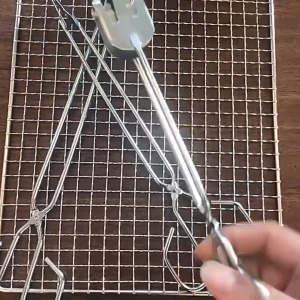 Kẹp Gắp Rác Dã Ngoại Chất Liệu Thép Không Gỉ Tiện Lợi Kẹp Gắp Than Nướng BBQ Cắm Trại Camping-HAUSE