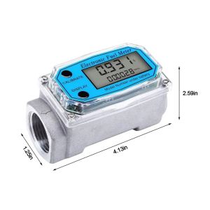【High Quality+in Stock】Digital Fuel Flow Meter Car Gasoline Methanol Water Flow Meter Counter Fuel Flow Sensor Indicator Controller