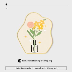 Creative Home Decor Creamy Style Desktop Ornaments New 2025 Trendy Wooden Handmade Artwork for Living Room