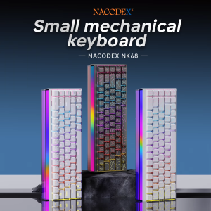 AJAZZ | New Ajazz Nacodex Nk68 Mechanical Keyboard Terrain Keycap Rgb Light Bar 68-Key Wired Gaming Office Wired Connect Keyboard