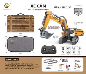 Mô Hình Xe Xúc Lật 970 Tỷ Lệ 1:50 Bánh Xích Hợp Kim Xe Công Trình Xe Xúc Lật 636 Xe Điều Khiển Từ Xa Kỹ Thuật Dành Cho Độ Tuổi 14+