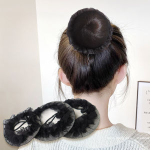 Black Hair Net with Drawstring Womens Dance Exam Invisible Hair Pocket Hair Accessories for Childrens