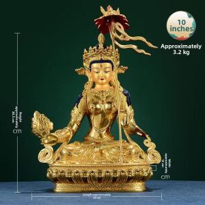 ZANGCUN | Decorative Gold Gilded Tibetan Buddha Statue 9 inch