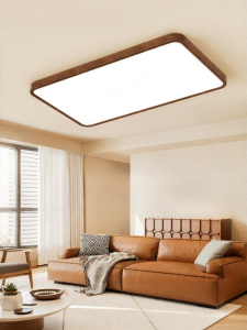 JINGYA | Retro Cream Style Square Ceiling Light for Living Room Full Spectrum