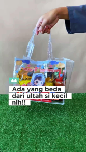 TAS HAMPERS ULTAH MIKA CETAK UV FREE CUSTOM DESAIN - GOODIE BAG BINGKISAN SNACK ULANG TAHUN ANAK