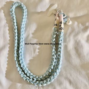 Cute Ins Cartoon 3D Star Miffy Rabbit Phone Case Charm Weaved Nylon Durable Crossbody Long Rope Portable Female Style Side Body CCD