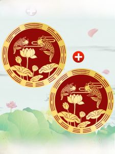 Bamboo Material Lotus Flower Brand Wall Hanging Decoration Modern Simplicity Style Toilet Entrance Door Kitchen Northwest Corner
