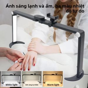 Đèn Bàn LED Gấp Gọn Hình Bán Nguyệt Dành Cho Làm Móng Và Nối Mi Đèn Bảo Vệ Mắt Chuyên Dụng Có Giá Đỡ