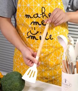 Transform Your Kitchen with This 12 - Piece Silicone Utensils Set! Heat - Resistant  Ideal for Non - Stick Cookware Complete with Spatulas. A Kitchen Essential #CF002