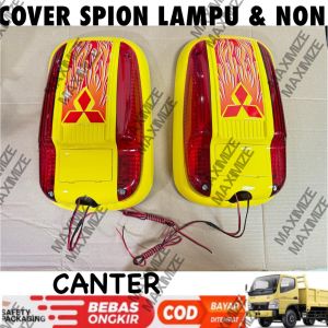 Cover Spion Mitsubishi Canter Hitam Merah Chrome Kuning Orange Lampu / Non
