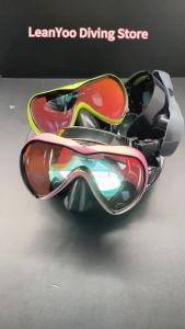 New Water Sports Adult Scuba Swimming Mask with Mirror Coating Lens UV Protection Mask Diving For Man Women