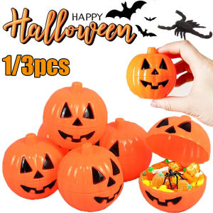 1/3PCS Halloween Pumpkin Candy Box Plastic Gift and Snack Storage Box Trick-or-Treating Children Halloween Party Decorations