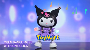 Kuromi Robot Doll Cartoon Dance Toy w/ Dynamic Light & Music Cute Expression & Happy Dance