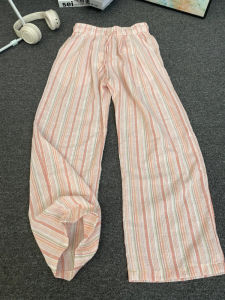 Quần Dài Nam Vải Lanh Cotton Kẻ Sọc Dọc Mùa Hè Mỏng Rộng Rãi Thoải Mái Thường Ngày Dài Thường Ngày Quần Dài