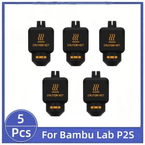 10Pcs Black Silicone Sock for Bambu Lab P2S 3D Printer Hotend Heater Block Cover Nozzle Print Head Extruder Protective Sleeve ﻿