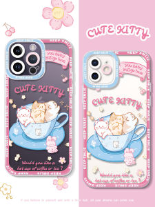 Adorable Original Cat Design Transparent iPhone 17 pro Max Apple 16 Case 15 plus 11 Girl Friend Style 13 Mini Huawei Mate 70 Rare P60