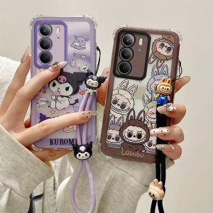 Phone Case Realme C71 NFC Cute Painted Cartoon Casing RealmeC71 with Dolls Lanyard Lens Protection Silicone Soft Back Cover
