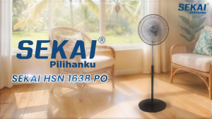 SEKAI Kipas Angin Berdiri Tornado / Stand Fan Alumunium 16 Inch - HSN 1638
