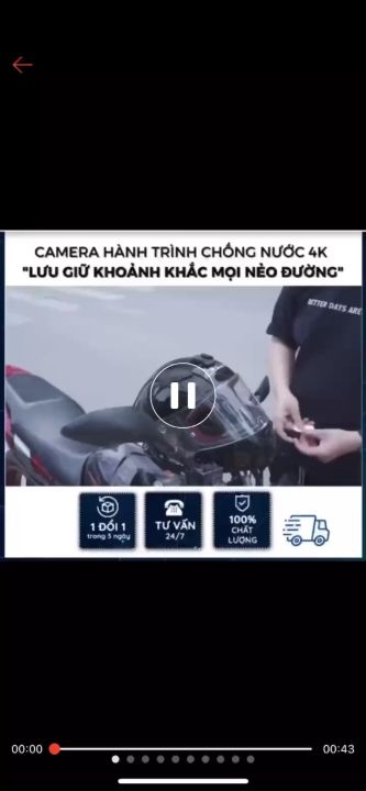 Camera Hành Trình Láp Xe Máy, Gắn Mũ Bảo Hiểm, Chống Nước 4K Sports Ultra HD DV, Kết Nối Wifi Chống Rung - Hỗ Trợ Quay Đêm